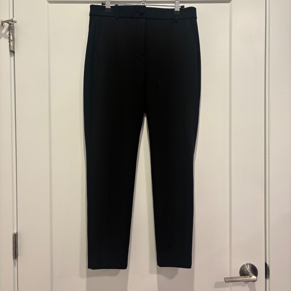 J.Crew 365 High-Rise Cameron Pants Black Slim Leg Trousers Size 6